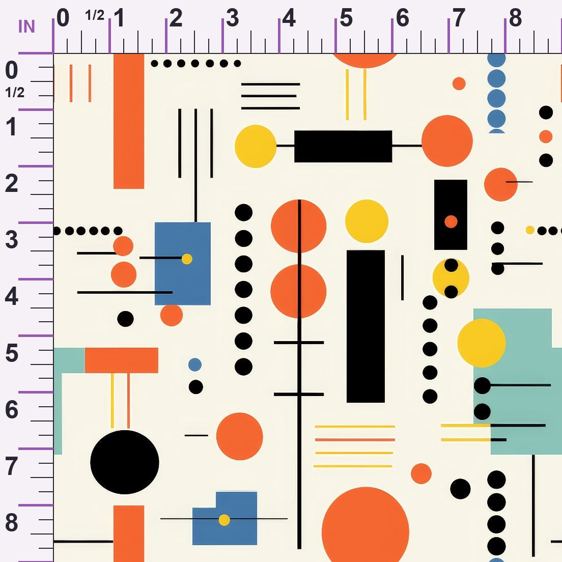 Primary Geometry Pattern 1 Minky Fabric