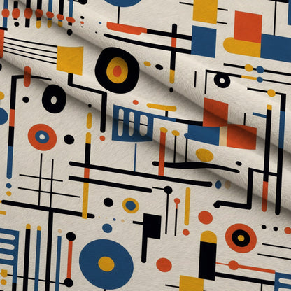 Primary Geometry Pattern 12 Minky Fabric