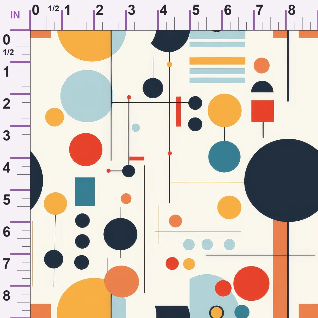 Primary Geometry Pattern 2 Minky Fabric