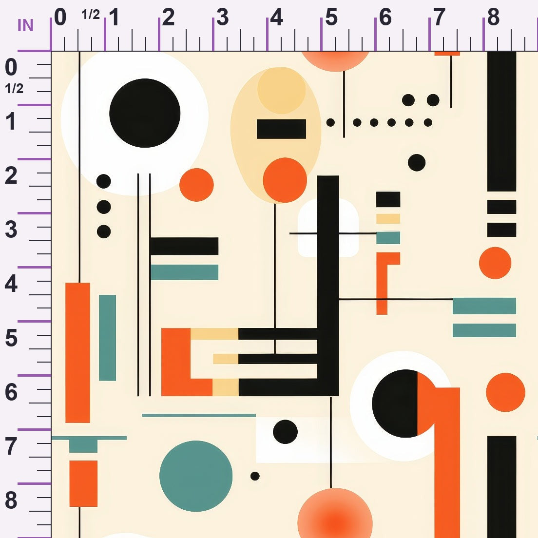 Primary Geometry Pattern 3 Minky Fabric