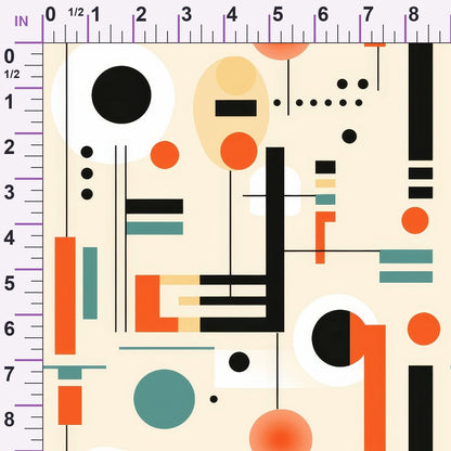 Primary Geometry Pattern 3 Minky Fabric