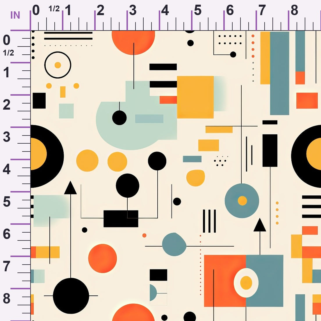 Primary Geometry Pattern 4 Minky Fabric