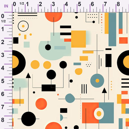 Primary Geometry Pattern 4 Minky Fabric