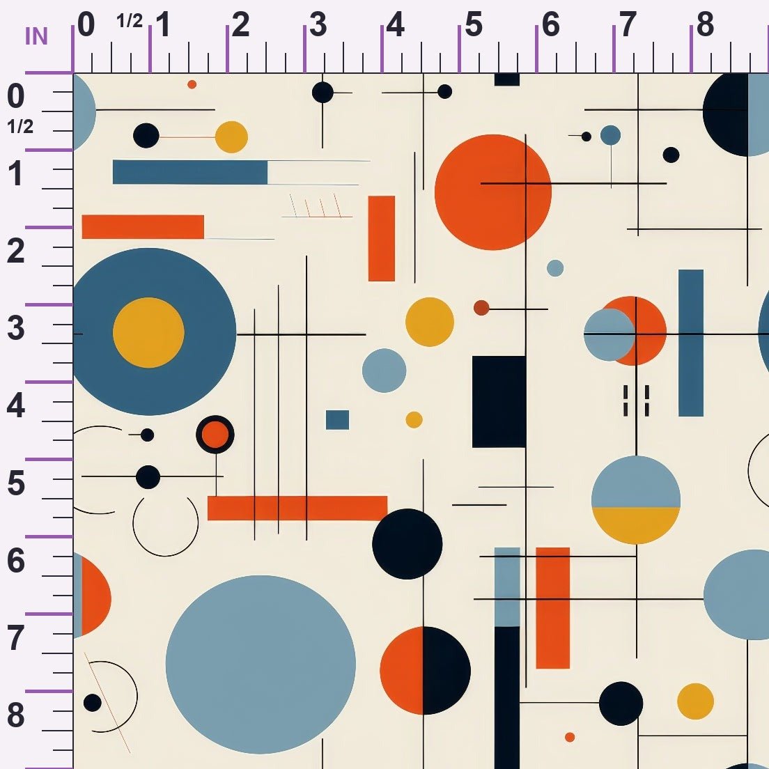 Primary Geometry Pattern 5 Minky Fabric