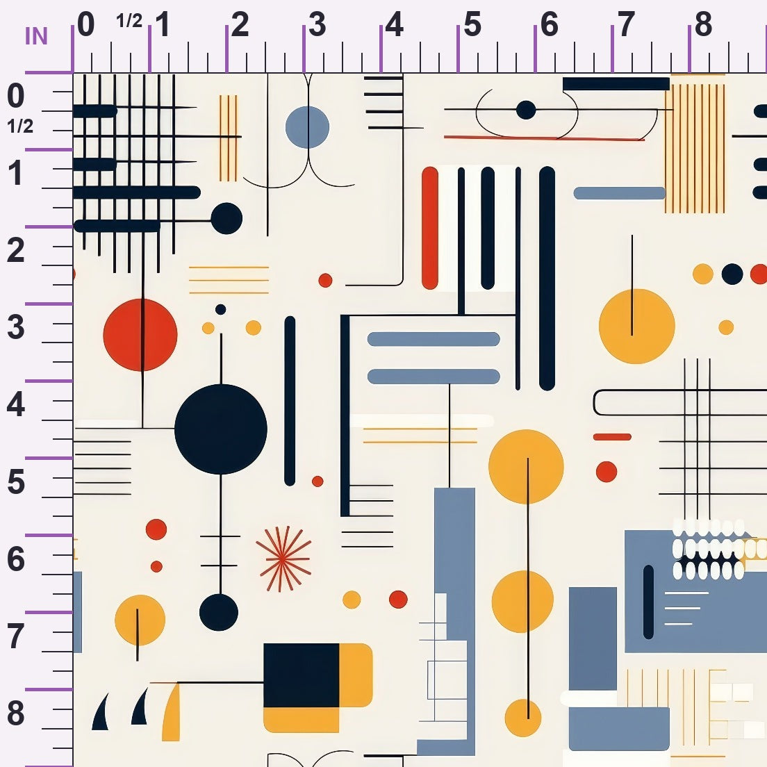 Primary Geometry Pattern 6 Minky Fabric