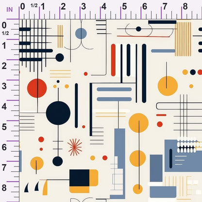 Primary Geometry Pattern 6 Minky Fabric