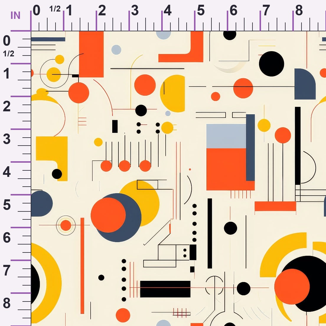 Primary Geometry Pattern 7 Minky Fabric