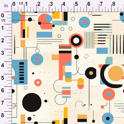 Primary Geometry Pattern 8 Minky Fabric