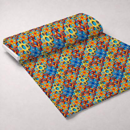 Primary Whirl Pattern 1 Minky Fabric