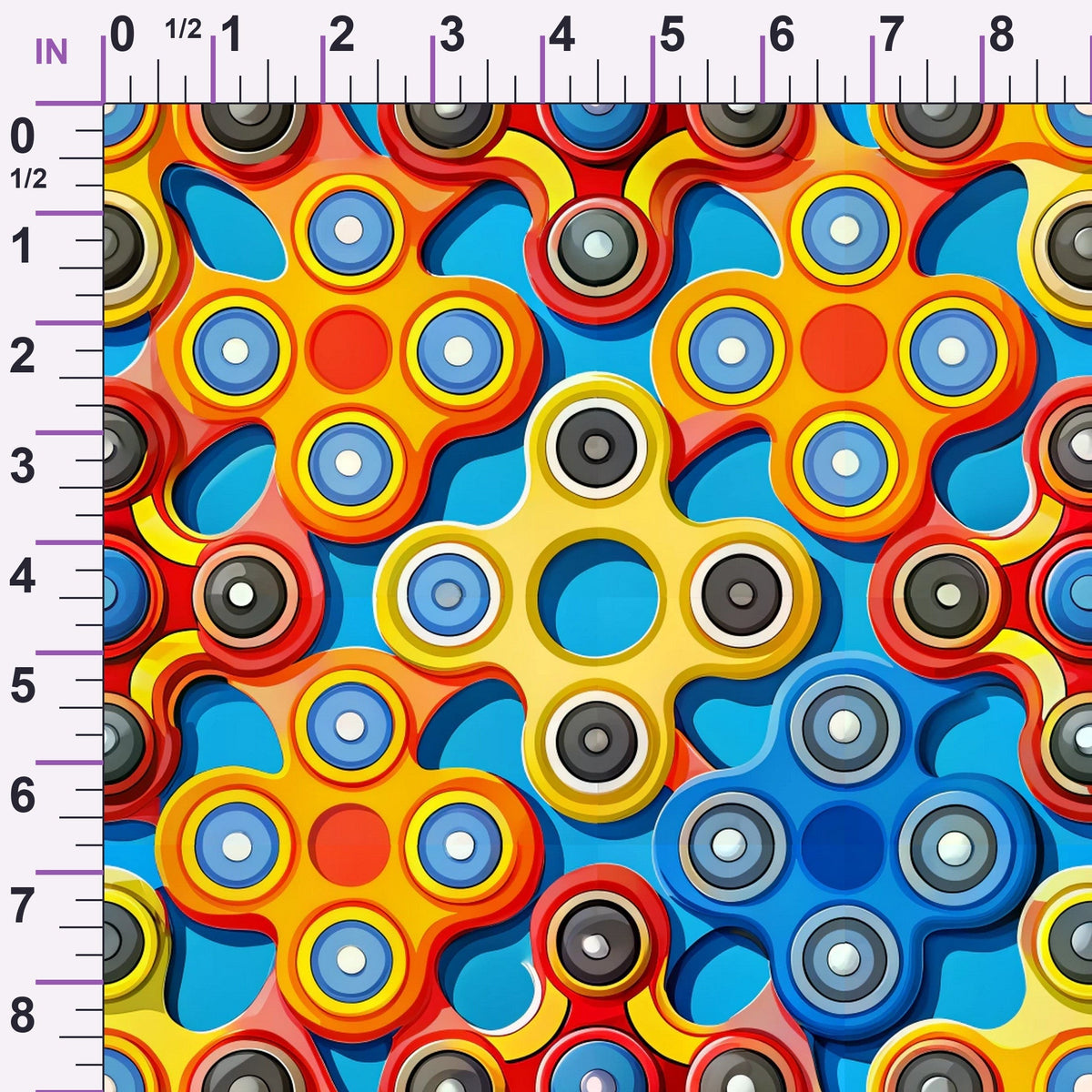 Primary Whirl Pattern 1 Minky Fabric