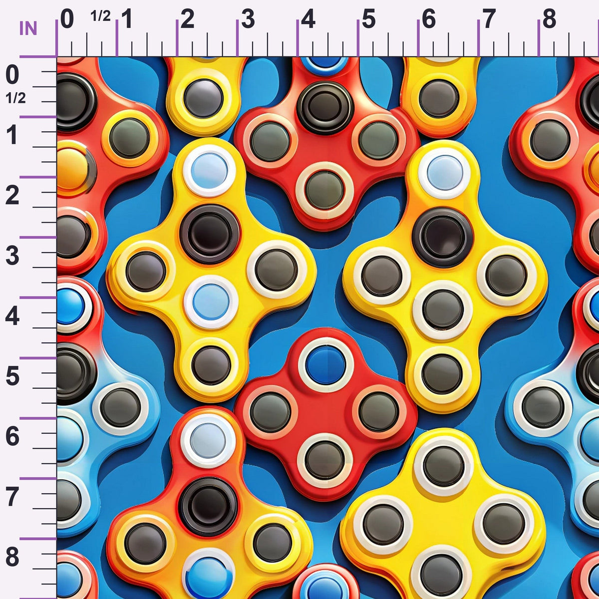 Primary Whirl Pattern 2 Minky Fabric