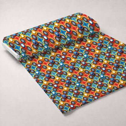 Primary Whirl Pattern 3 Minky Fabric