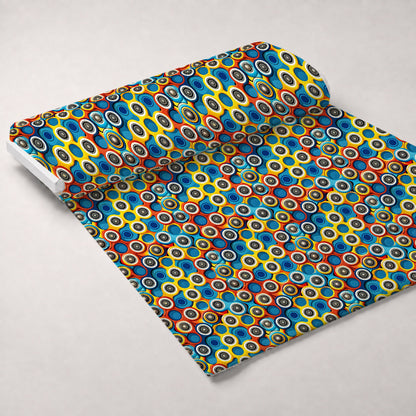 Primary Whirl Pattern 4 Minky Fabric