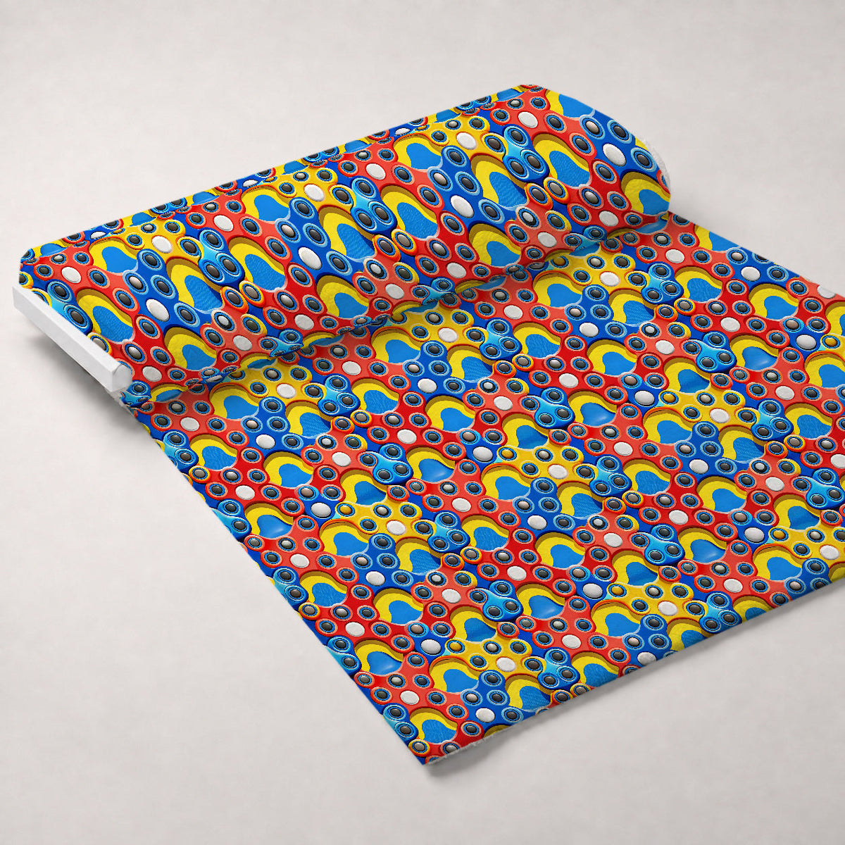 Primary Whirl Pattern 5 Minky Fabric