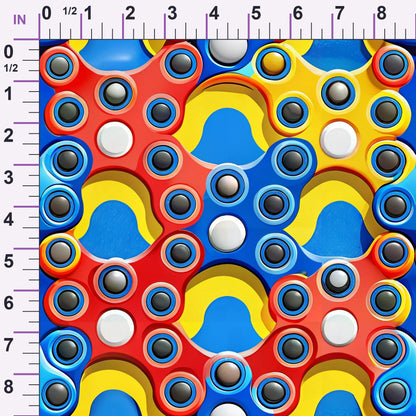 Primary Whirl Pattern 5 Minky Fabric