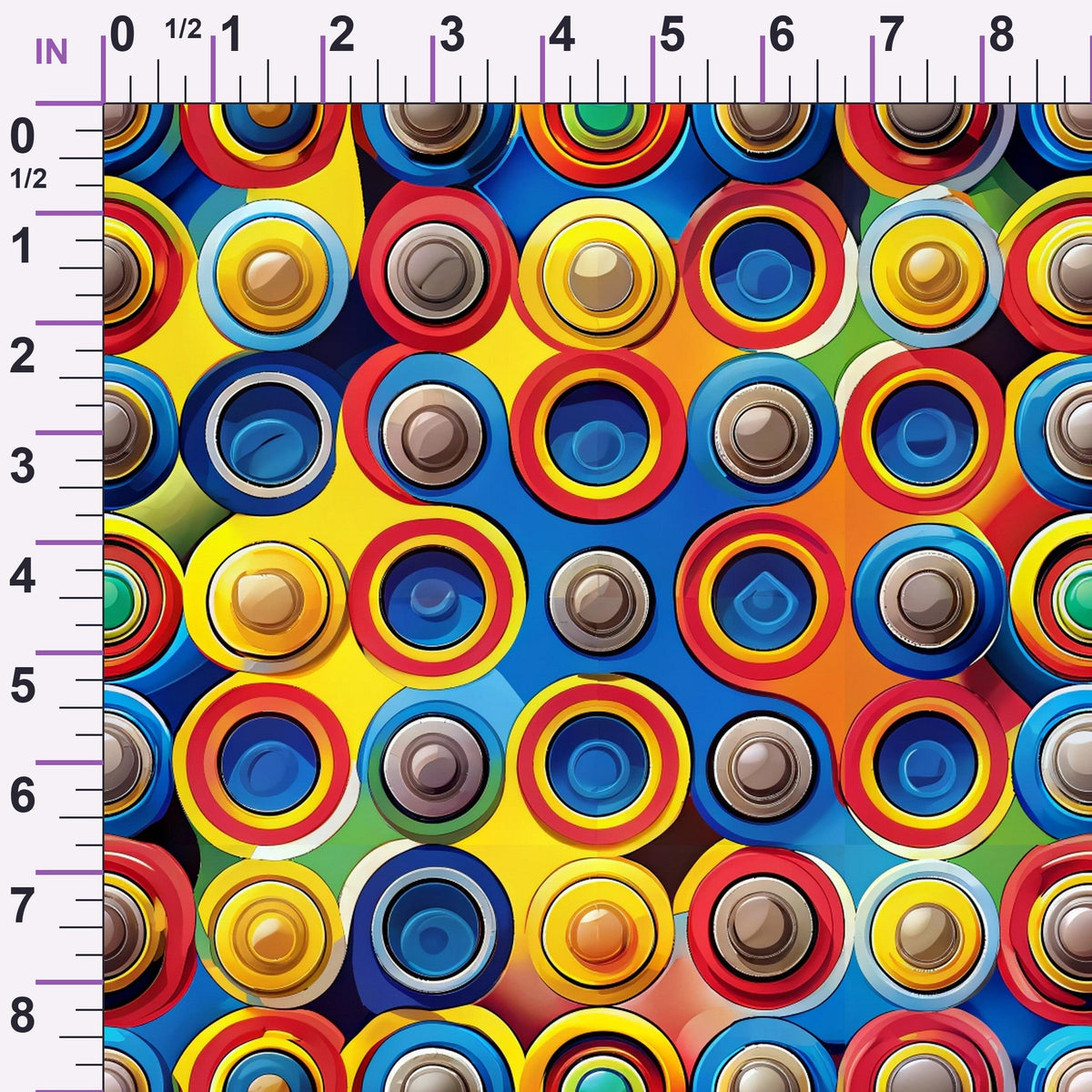 Primary Whirl Pattern 7 Minky Fabric