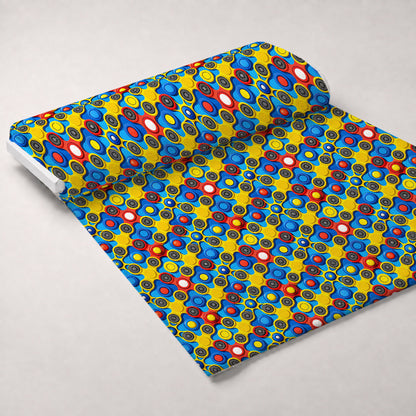 Primary Whirl Pattern 8 Minky Fabric