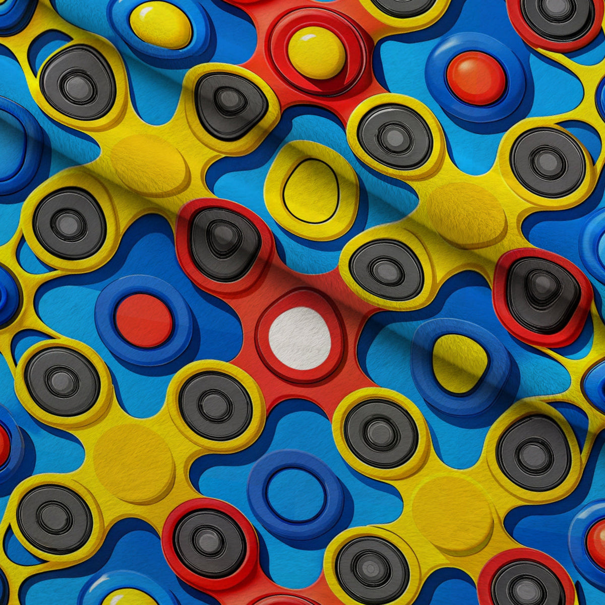 Primary Whirl Pattern 8 Minky Fabric
