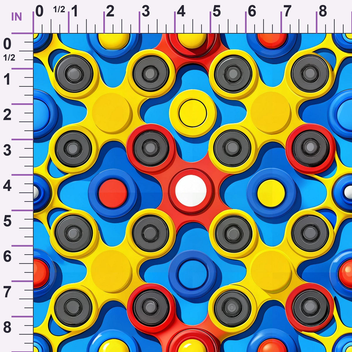 Primary Whirl Pattern 8 Minky Fabric