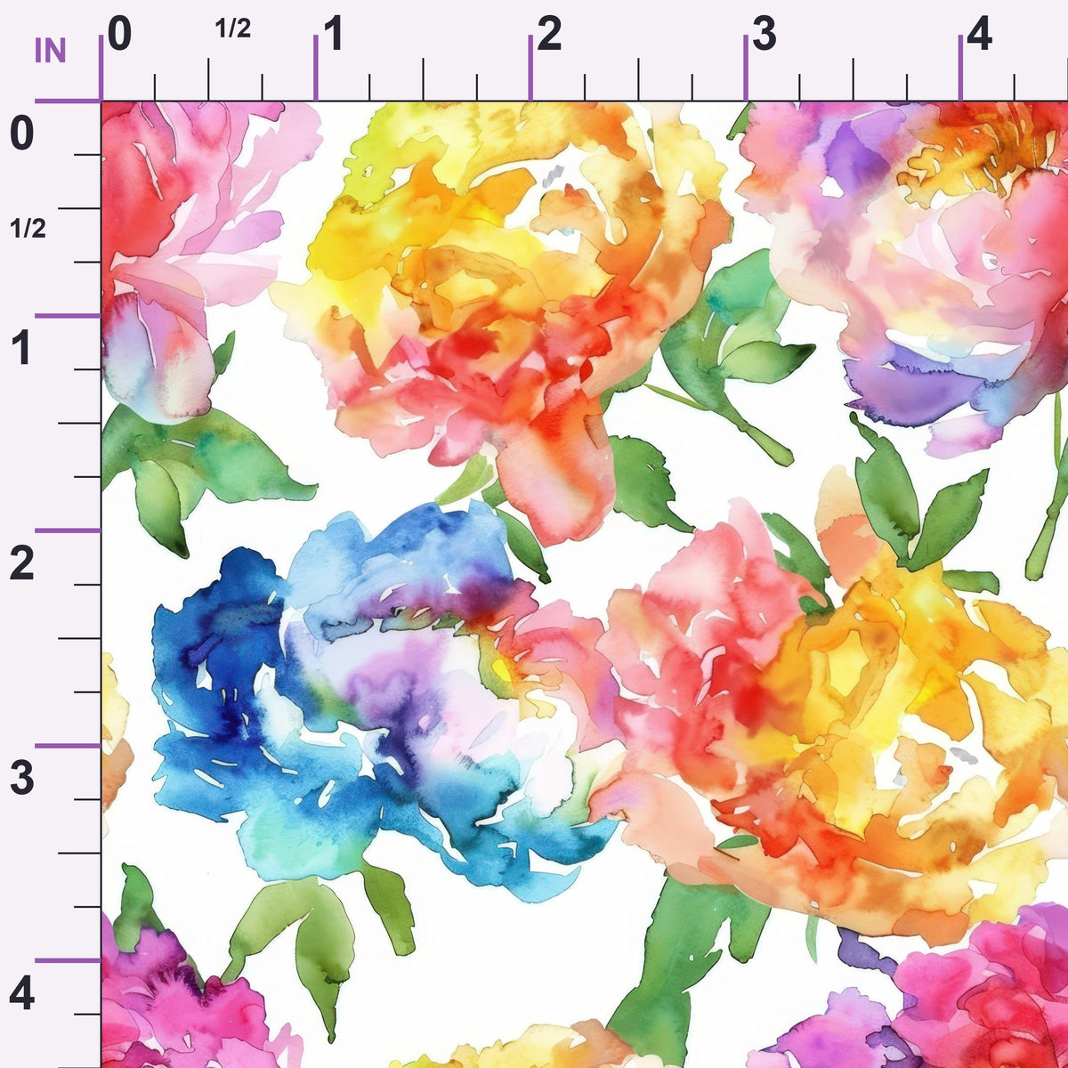 Prismatic Blooms Pattern 1 Minky Fabric