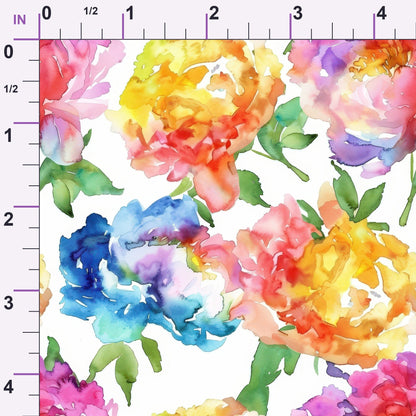 Prismatic Blooms Pattern 1 Minky Fabric
