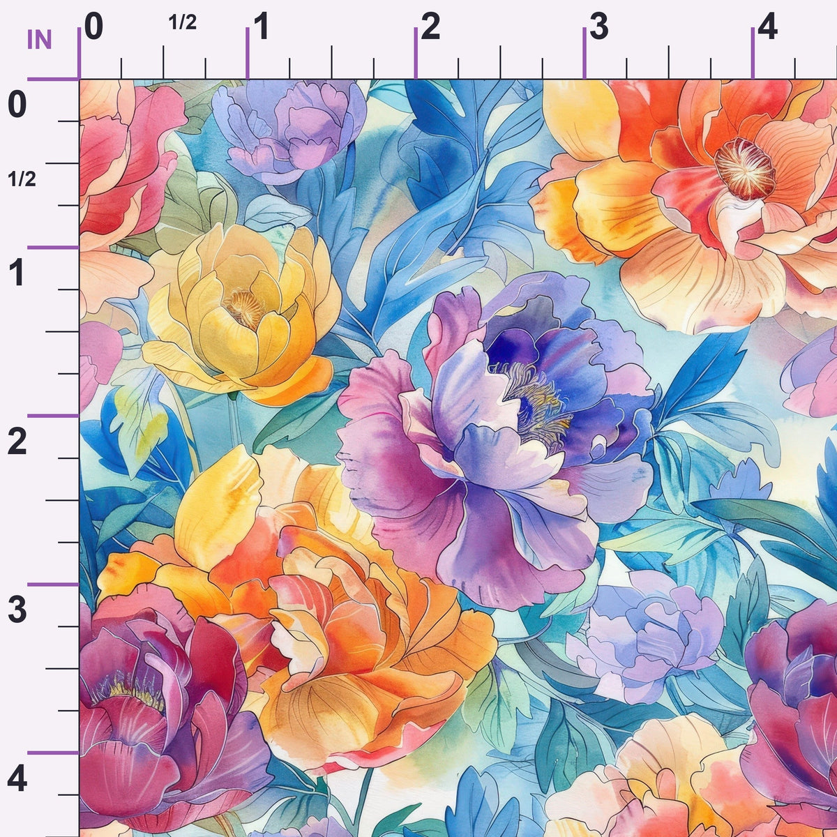 Prismatic Blooms Pattern 10 Minky Fabric