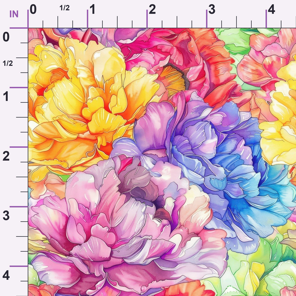 Prismatic Blooms Pattern 2 Minky Fabric