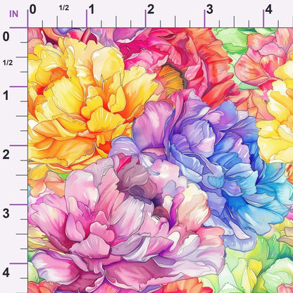 Prismatic Blooms Pattern 2 Minky Fabric