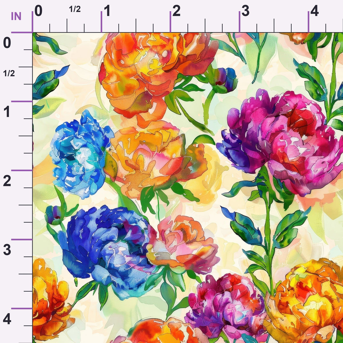 Prismatic Blooms Pattern 4 Minky Fabric