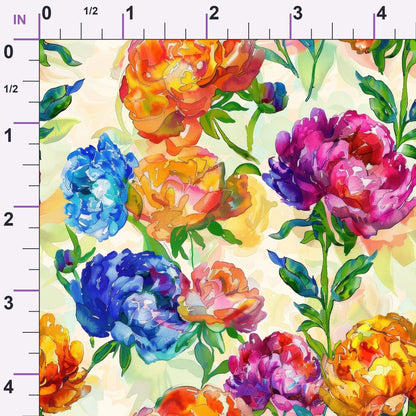 Prismatic Blooms Pattern 4 Minky Fabric