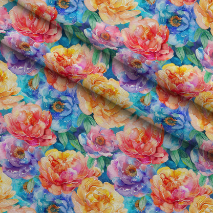 Prismatic Blooms Pattern 6 Minky Fabric