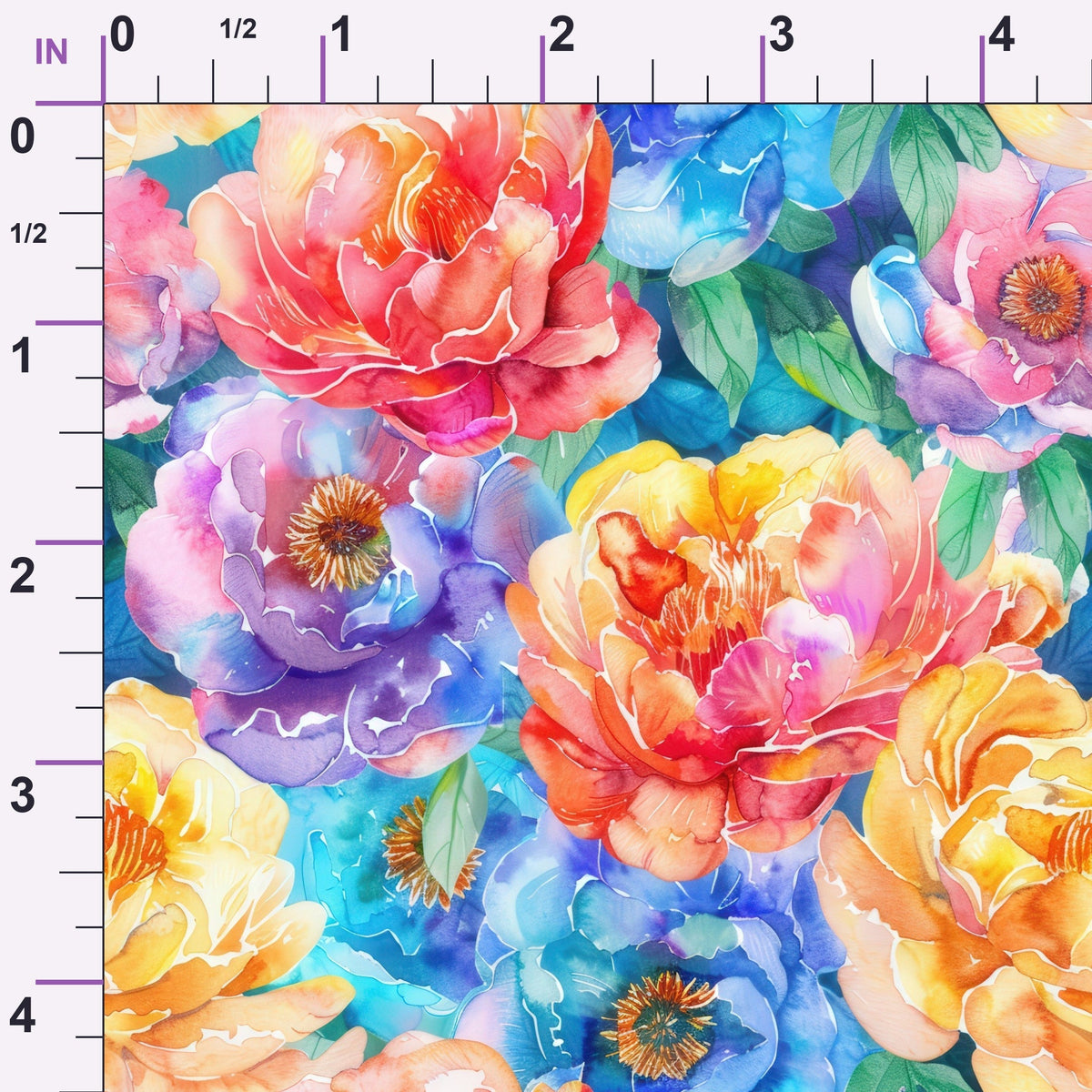 Prismatic Blooms Pattern 6 Minky Fabric