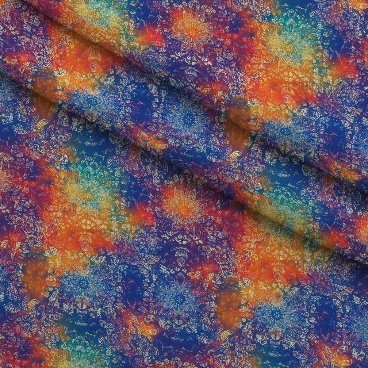 Prismatic Kaleidoscope Pattern 1 Minky Fabric