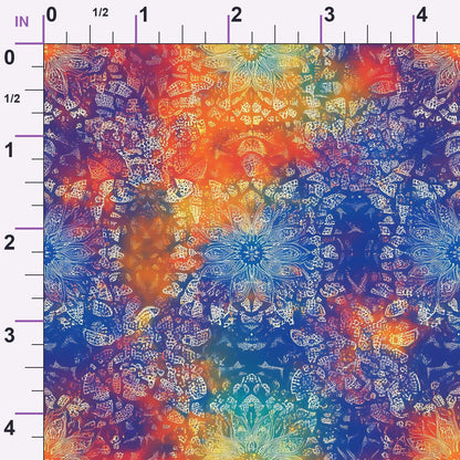 Prismatic Kaleidoscope Pattern 1 Minky Fabric