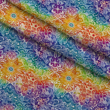 Prismatic Kaleidoscope Pattern 10 Minky Fabric