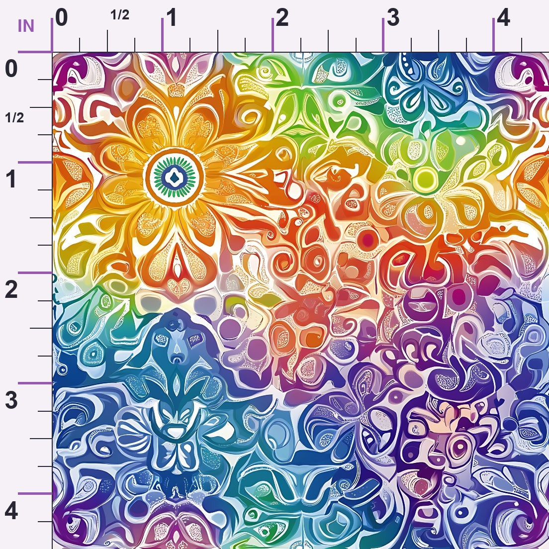 Prismatic Kaleidoscope Pattern 10 Minky Fabric