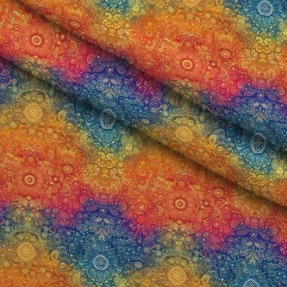 Prismatic Kaleidoscope Pattern 11 Minky Fabric