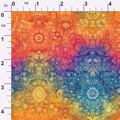 Prismatic Kaleidoscope Pattern 11 Minky Fabric
