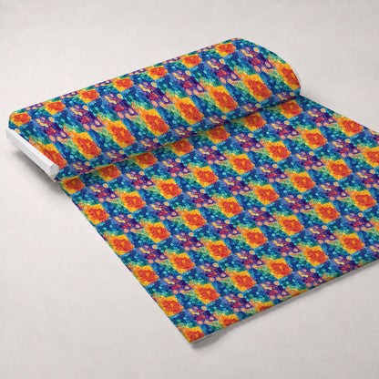 Prismatic Kaleidoscope Pattern 12 Minky Fabric