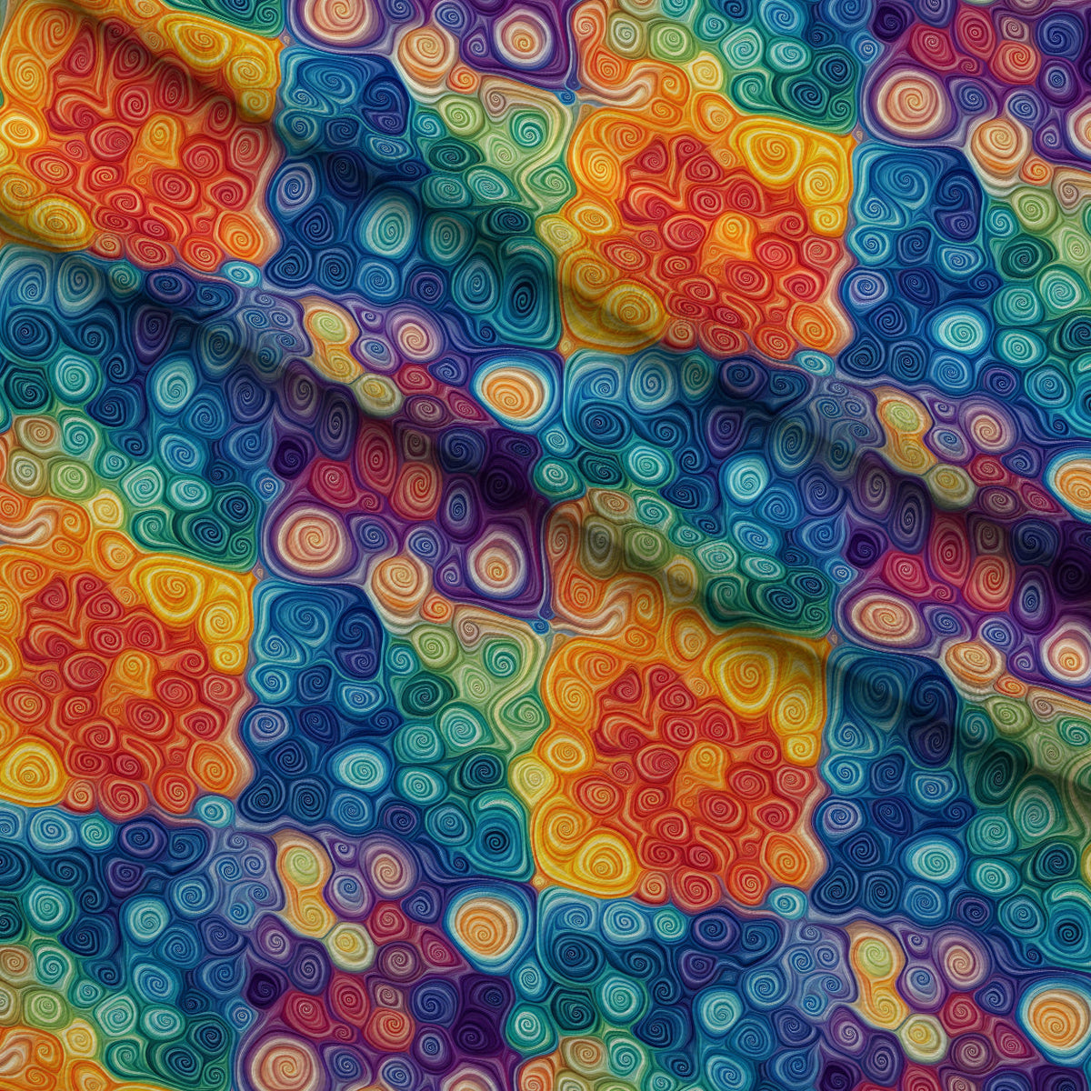Prismatic Kaleidoscope Pattern 12 Minky Fabric