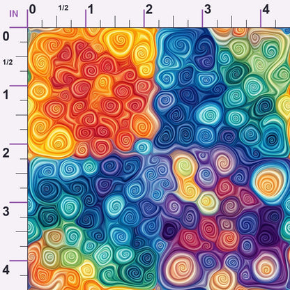 Prismatic Kaleidoscope Pattern 12 Minky Fabric