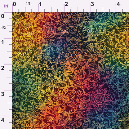 Prismatic Kaleidoscope Pattern 13 Minky Fabric