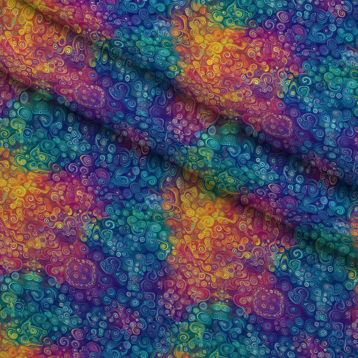 Prismatic Kaleidoscope Pattern 14 Minky Fabric