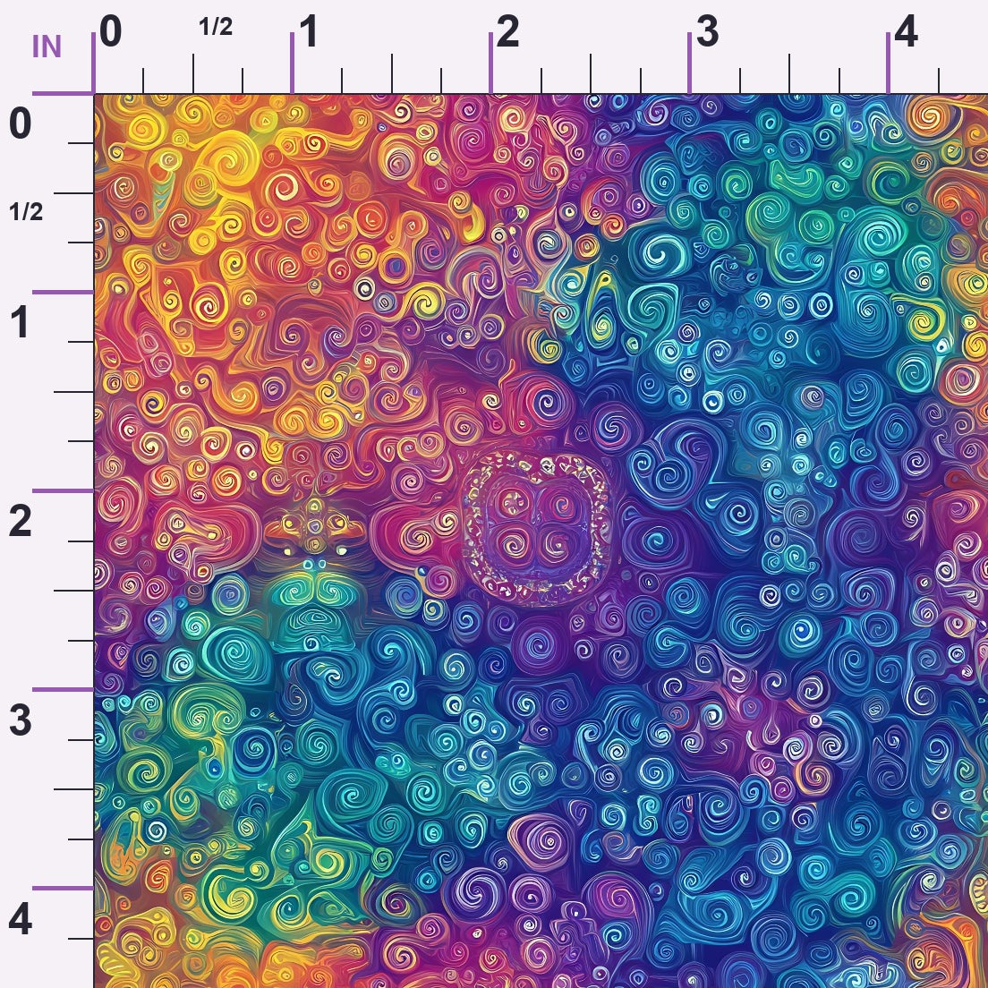 Prismatic Kaleidoscope Pattern 14 Minky Fabric