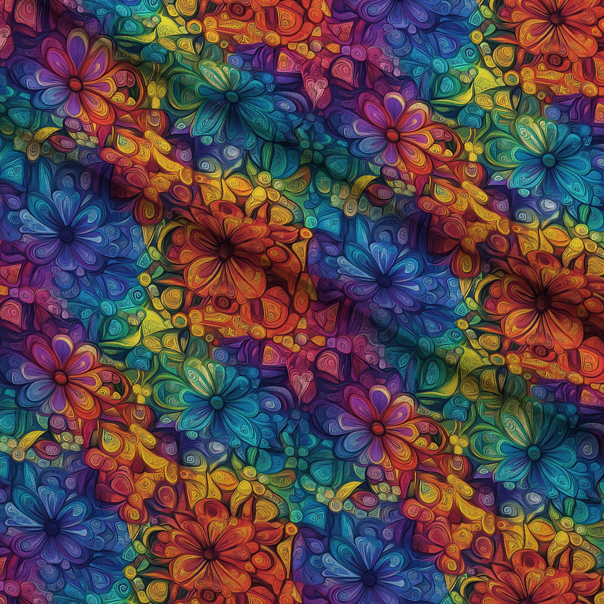 Prismatic Kaleidoscope Pattern 15 Minky Fabric