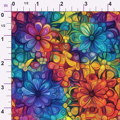 Prismatic Kaleidoscope Pattern 15 Minky Fabric