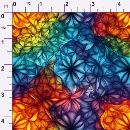 Prismatic Kaleidoscope Pattern 16 Minky Fabric
