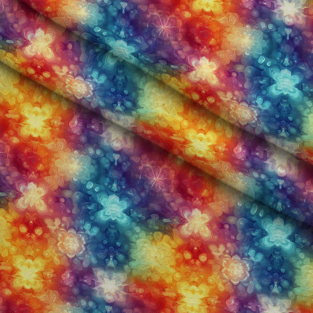 Prismatic Kaleidoscope Pattern 17 Minky Fabric