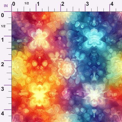 Prismatic Kaleidoscope Pattern 17 Minky Fabric