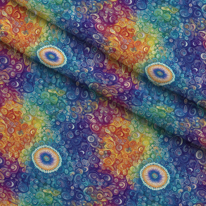 Prismatic Kaleidoscope Pattern 18 Minky Fabric